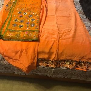 Indian women’s dress suit with scarf